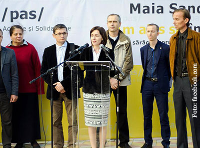 Майя Санду была избрана председателем Партии Действие и Солидарность в начале 2016 года