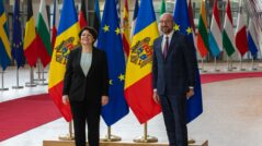 Prime Minister Natalia Gavrilița Meets Charles Michel, President of the European Council, During Her Official Visit to Brussels