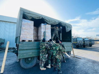 Military vehicles on the national route Leuseni-Chisinau: Moldova to receive a donation of medical protective equipment from Romania