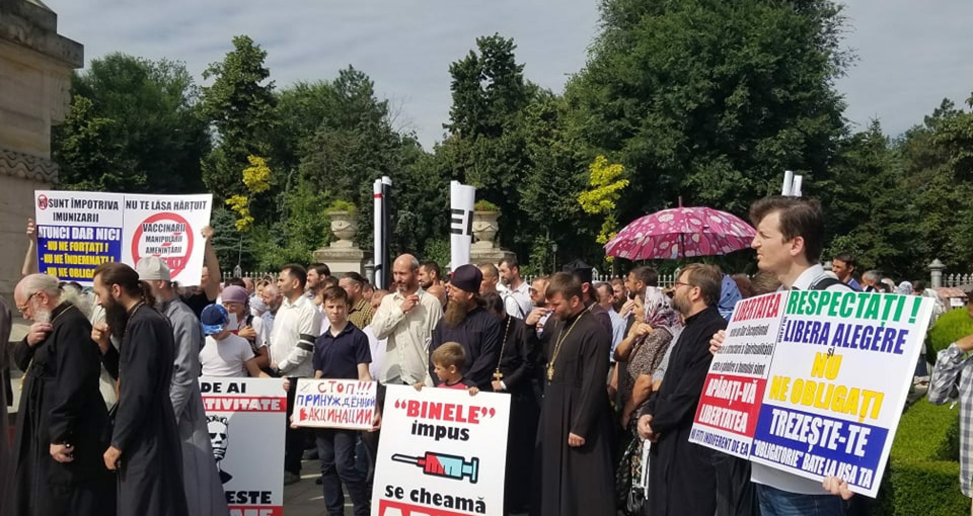Priests and Believers Protest Against Compulsory Vaccination
