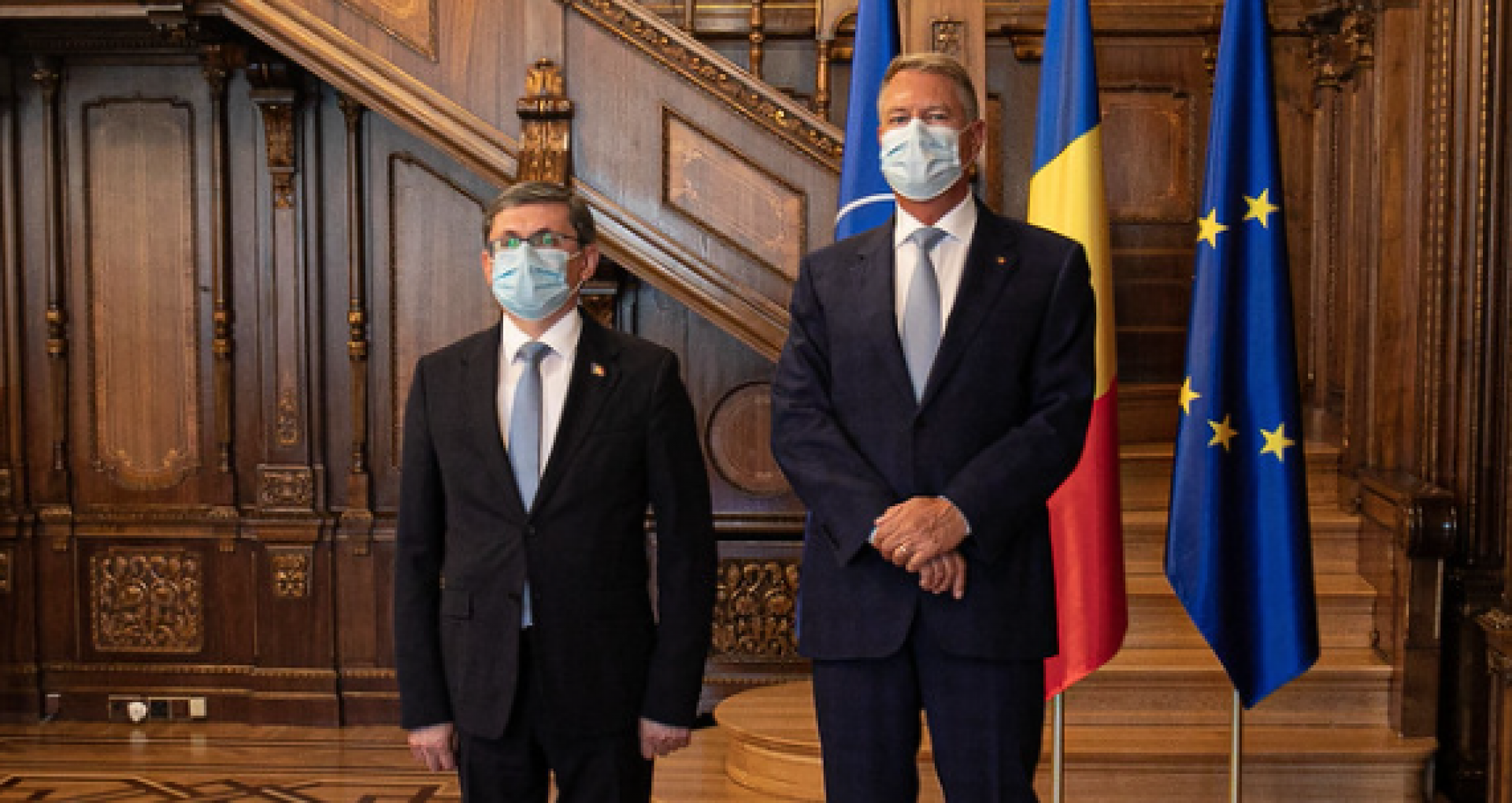 President of the Moldovan Parliament Igor Grosu Meets the Romanian President, Klaus Iohannis, in Bucharest