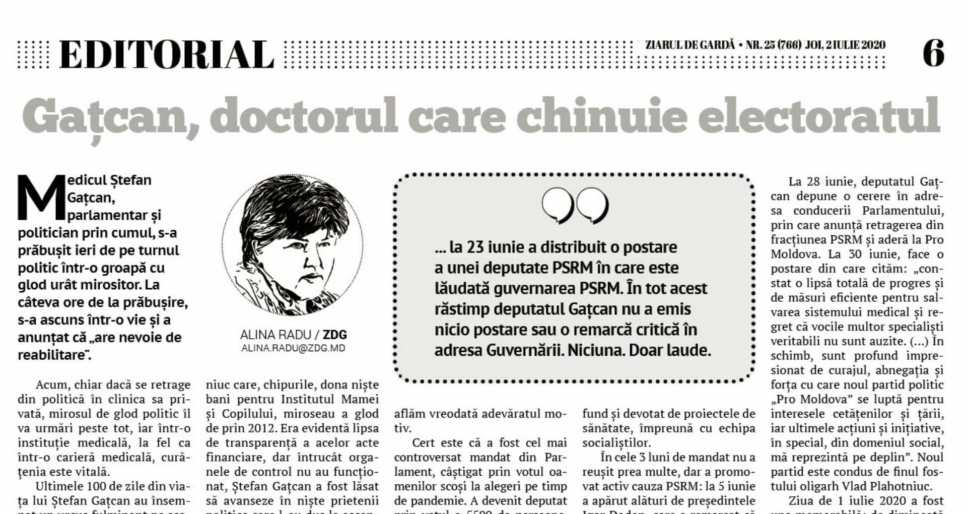 Ștefan Gațcan, the Doctor Who Taunts the Electorate