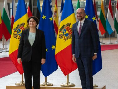 Prime Minister Natalia Gavrilița Meets Charles Michel, President of the European Council, During Her Official Visit to Brussels