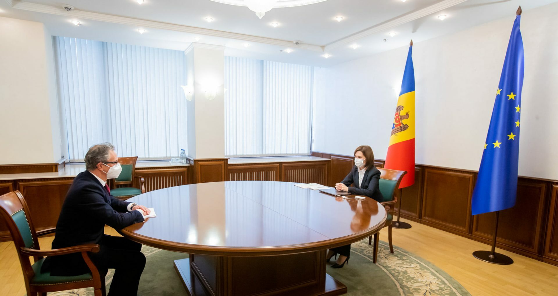 Maia Sandu Meets with the Head of the OSCE Mission to Moldova, Claus Neukirch