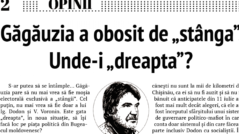 EDITORIAL: Găgăuzia is Tired of the Left. Where are the Forces of the Right?