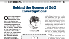 Behind the Scenes of ZdG Investigations