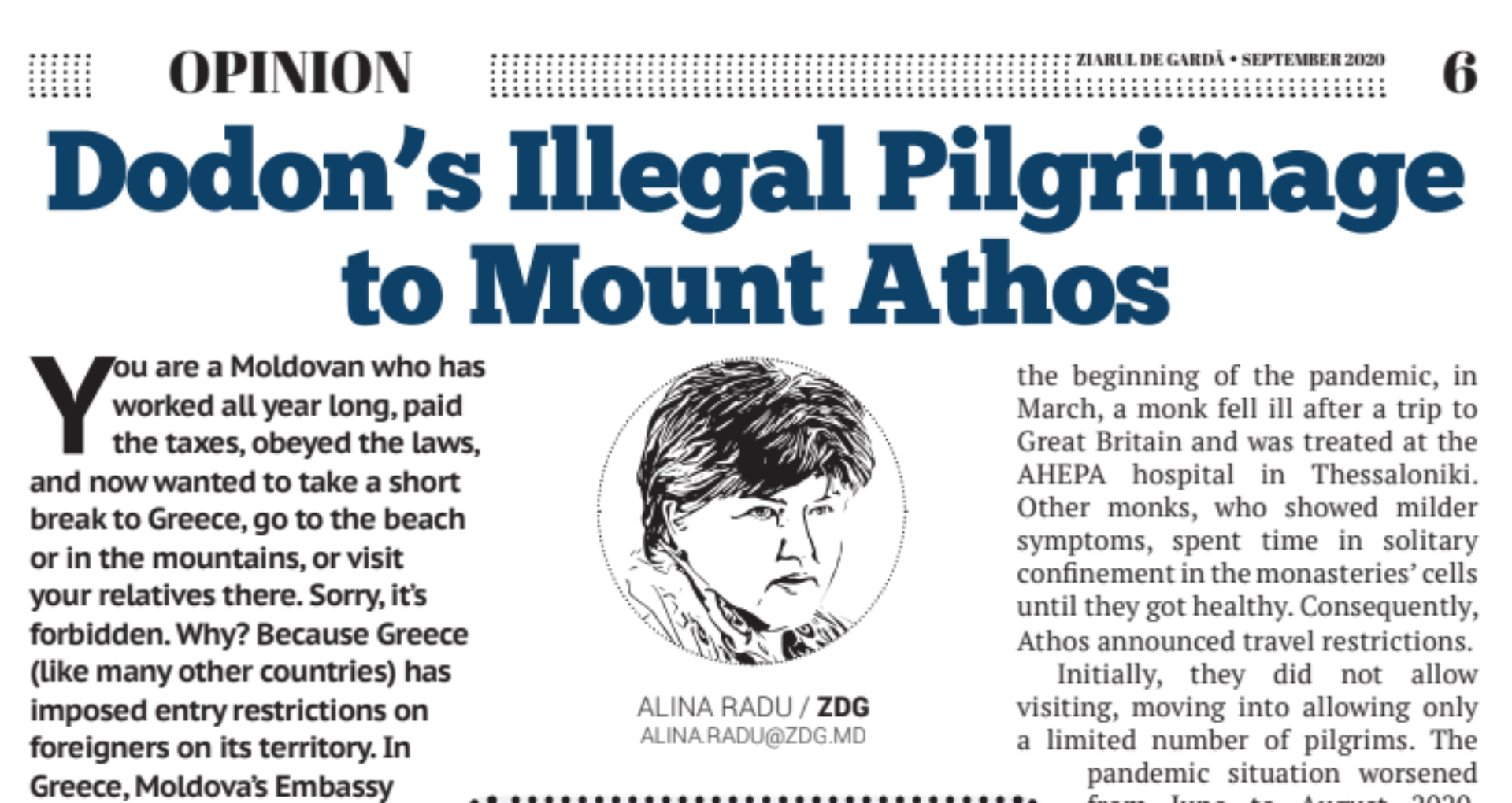 Dodon’s Illegal Pilgrimage To Mount Athos