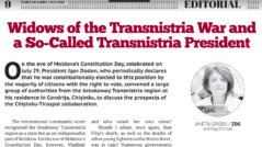 Widows of the Transnistria War and a So-Called Transnistria President