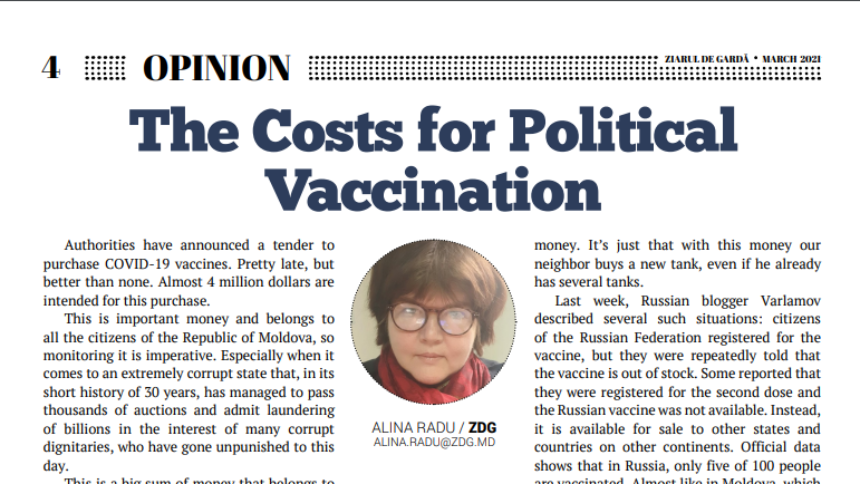 The Costs for Political Vaccination