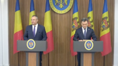 Press conference held by the Prime Minister of Moldova, Dorin Recean, and the Prime Minister of Romania, Nicolae Ciucă