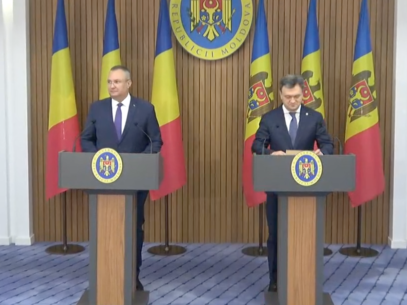 Press conference held by the Prime Minister of Moldova, Dorin Recean, and the Prime Minister of Romania, Nicolae Ciucă