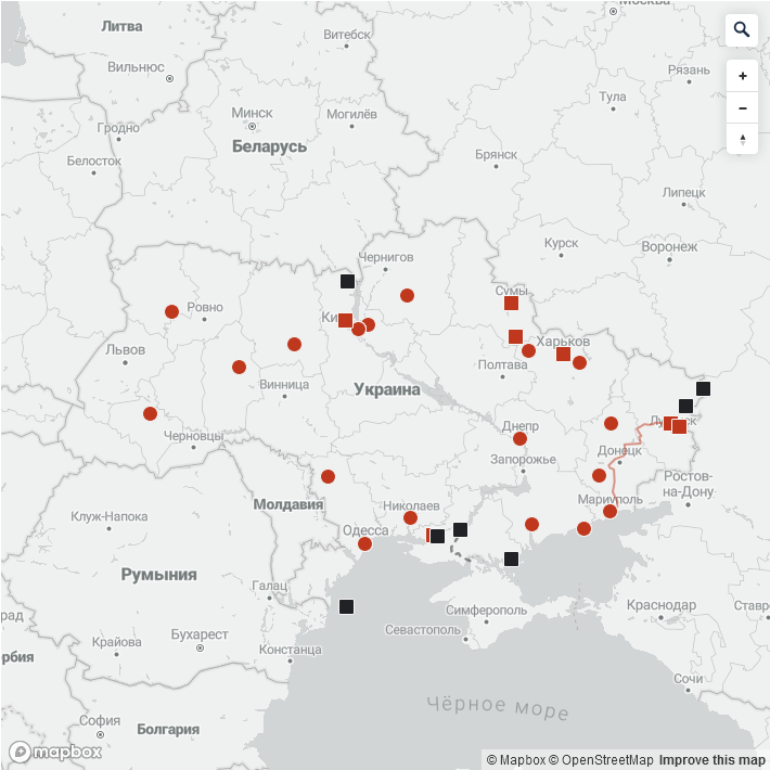 Интерактивная карта специальной операции