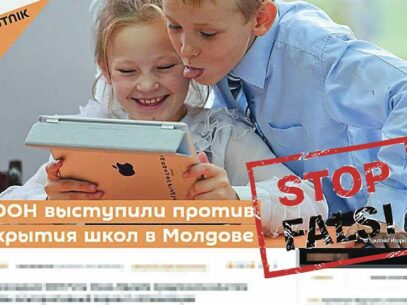 Stop Fals: „La ONU au pledat împotriva închiderii şcolilor din Moldova”