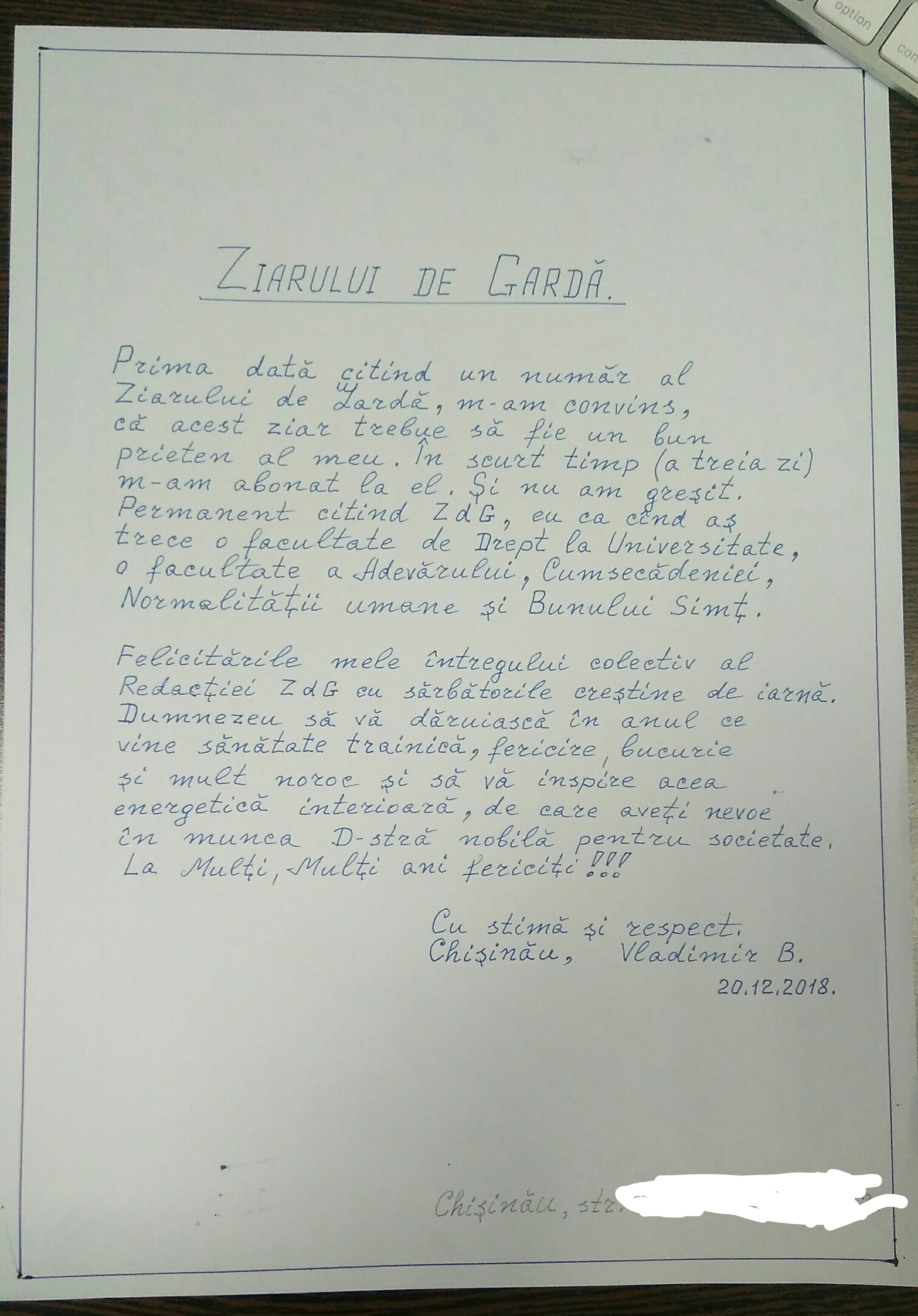 Scrisoare Pentru Ziarul De Gardă Citind Zdg E Ca și Cum Aș Trece