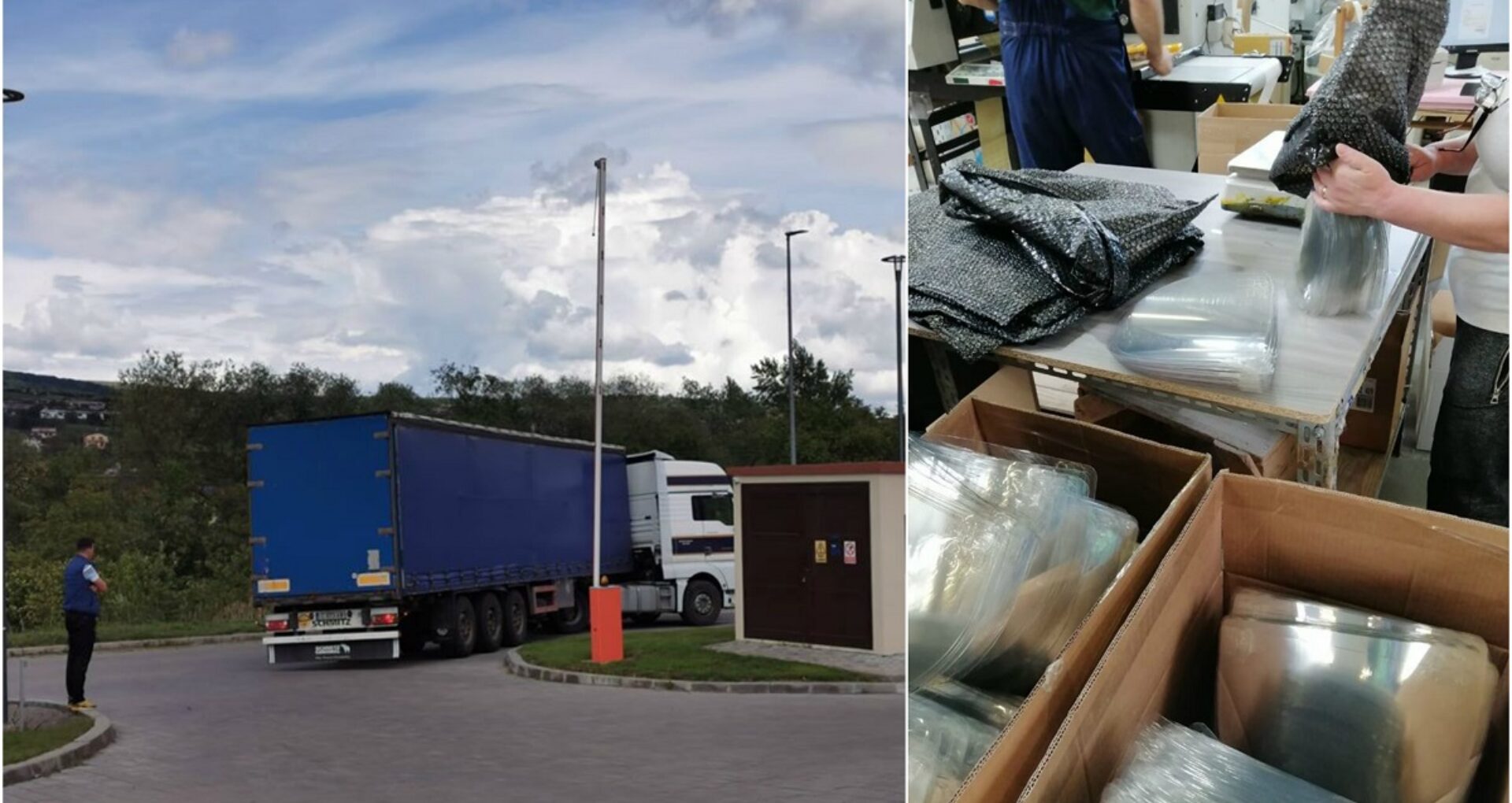 FOTO/ România oferă R. Moldova 35.000 viziere destinate cadrelor medicale