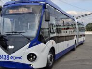 Trei troleibuze noi, aduse din Belarus, au fost puse în circulație pe ruta nr. 22