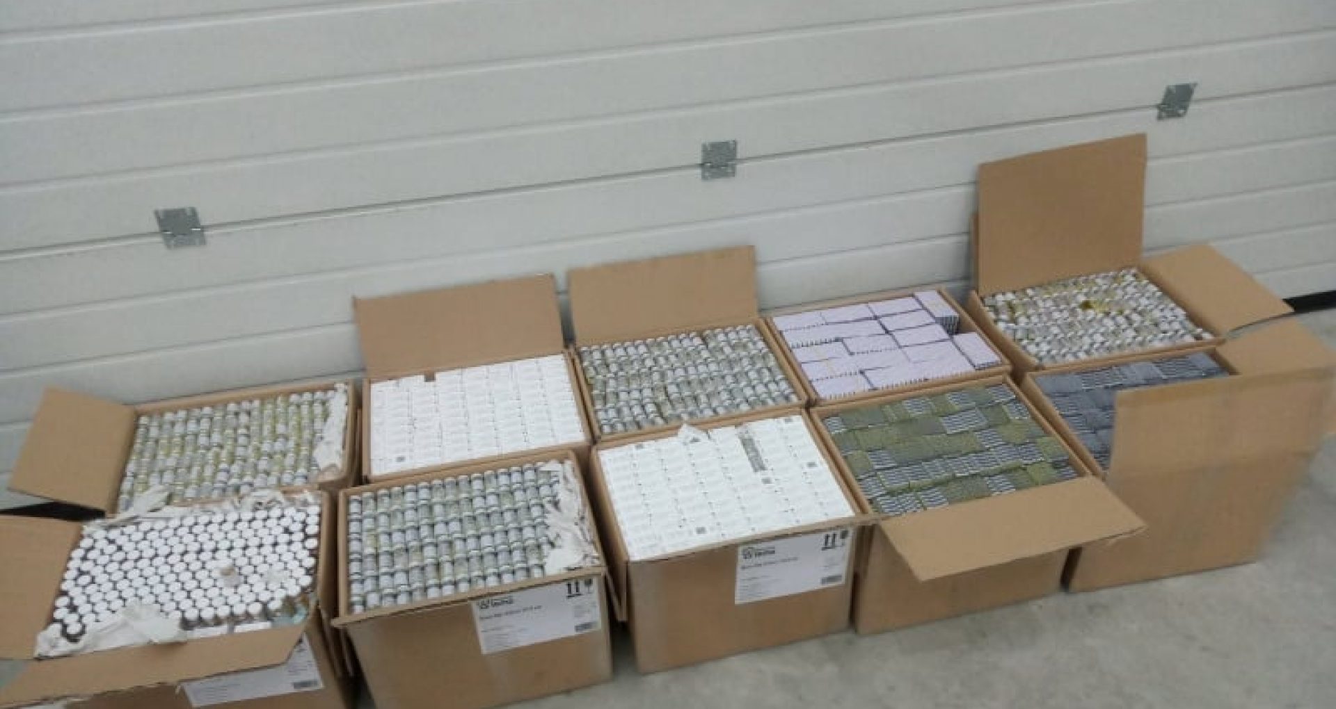 FOTO/ Cutii cu anabolizante, depistate la vama Palanca într-un microbuz cu numere diplomatice