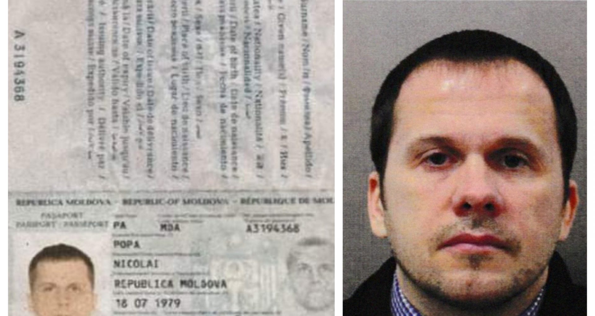 Pașaportul moldovenesc folosit de agentul rus Alexandr Petrov, emis în Chișinău pe numele unei alte persoane