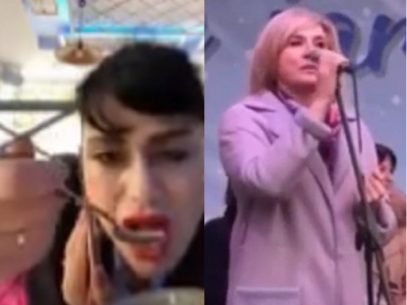 VIDEO/ Deputata Dolință, care mânca zeamă în timpul ședinței comisiei parlamentare și deputata Pilipețcaia, care le-a urat localnicilor din Soroca „Fericiun crecit!”, pe locul șapte și opt în lista Blocului electoral PCRM-PSRM