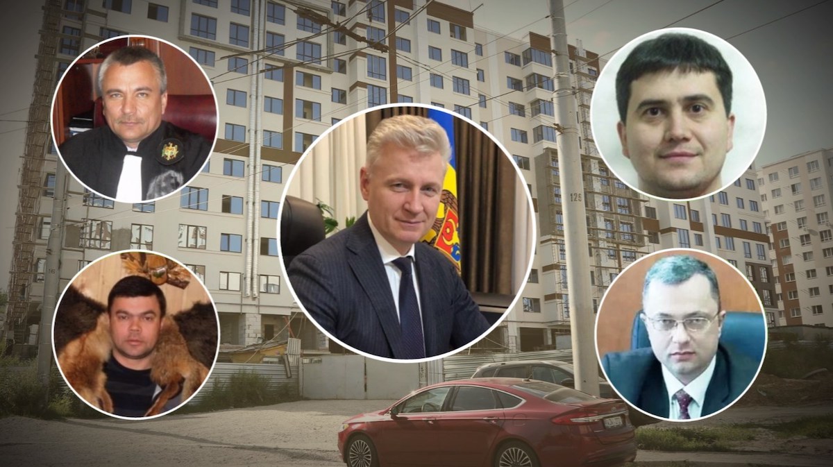Colaj ZdG: Victor Micu, președintele Comisiei de selecție, pe mijloc, și patru magistrați beneficiari de apartamente la preț preferențial