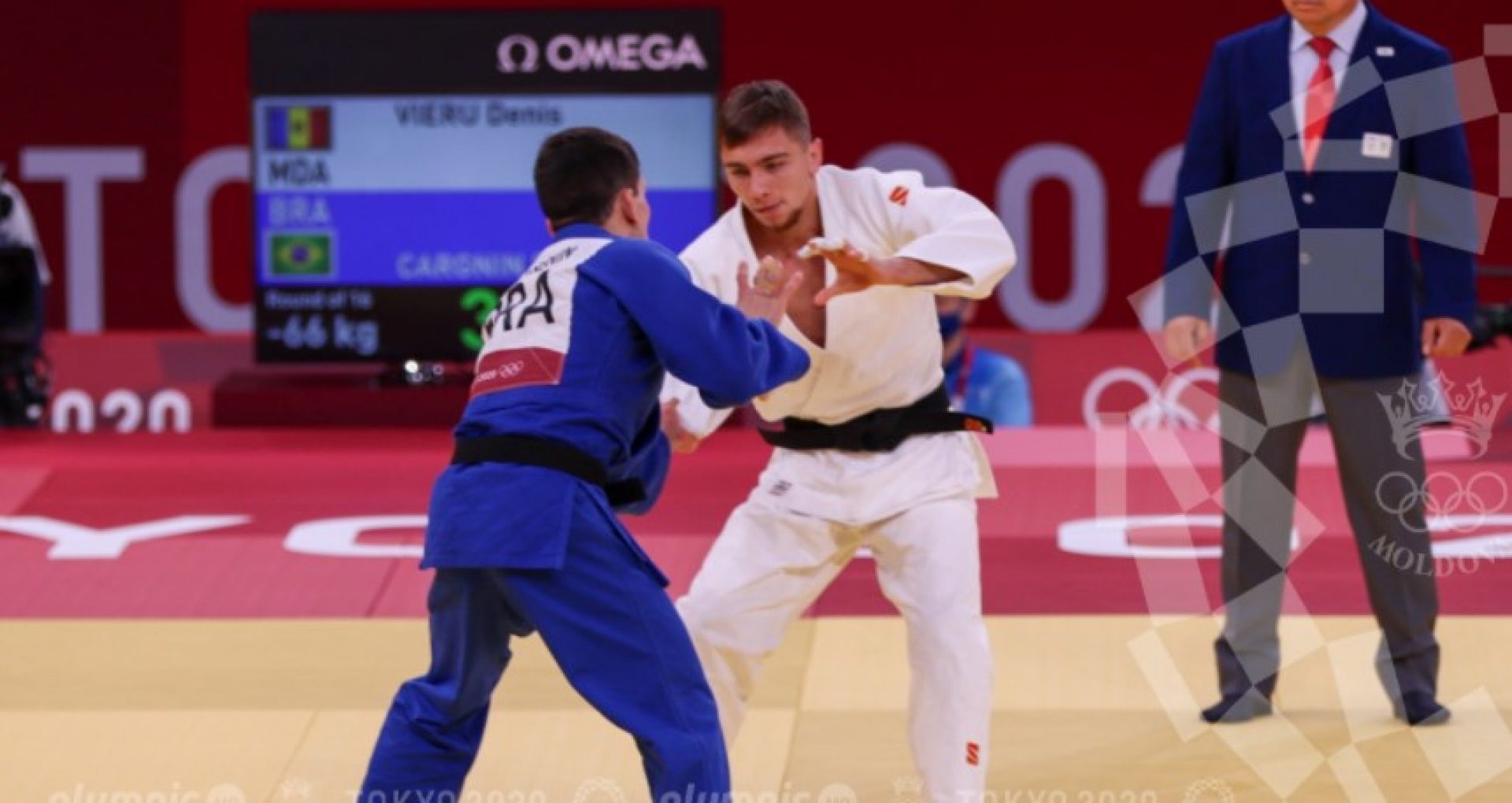 FOTO/ Judocanul moldovean Denis Vieru a obținut o victorie la Jocurile Olimpice de la Tokyo