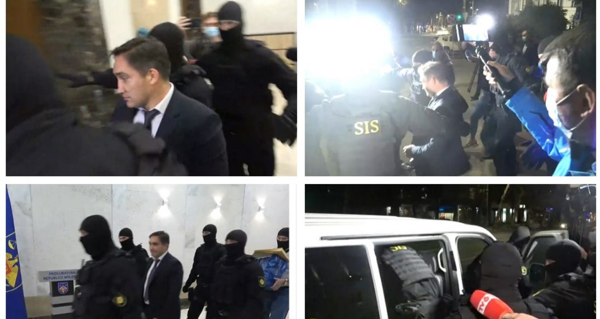 VIDEO/ Procurorul general a fost reținut pentru 72 de ore. Momentul în care Stoianoglo este escortat de mascații SIS