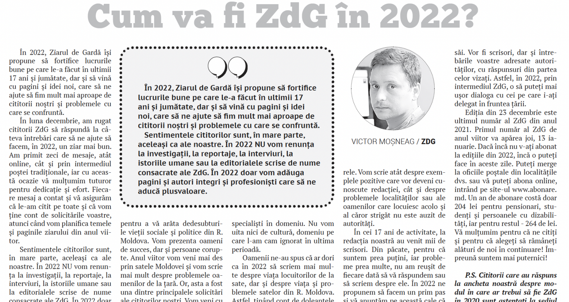 Cum va fi ZdG în 2022?