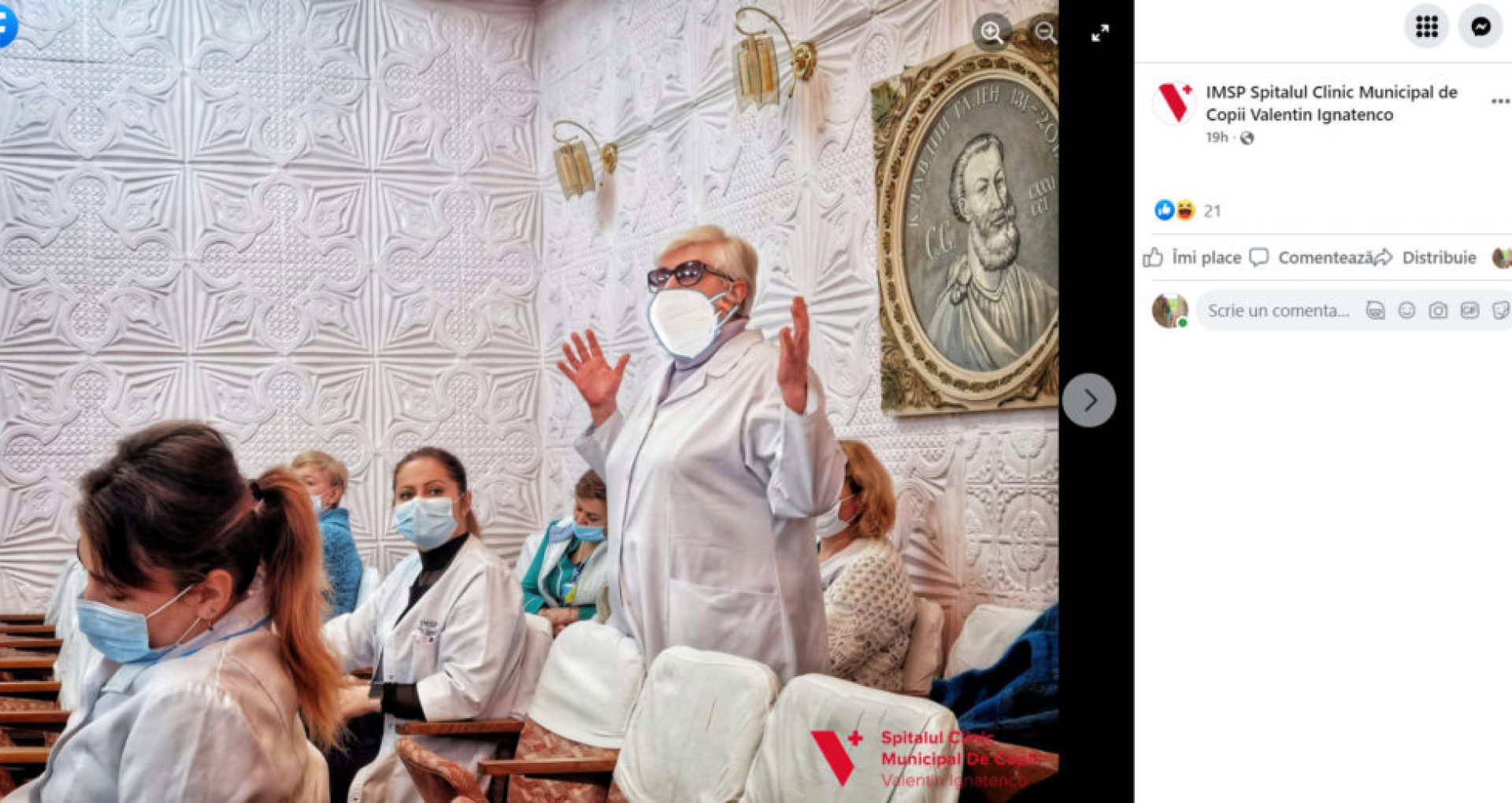 Precizările Spitalului de Copii „Valentin Ignatenco”, după ce pe pagina instituției au fost publicate imagini în care mai mulți medici apar cu măști care ar fi fost desenate în photosop
