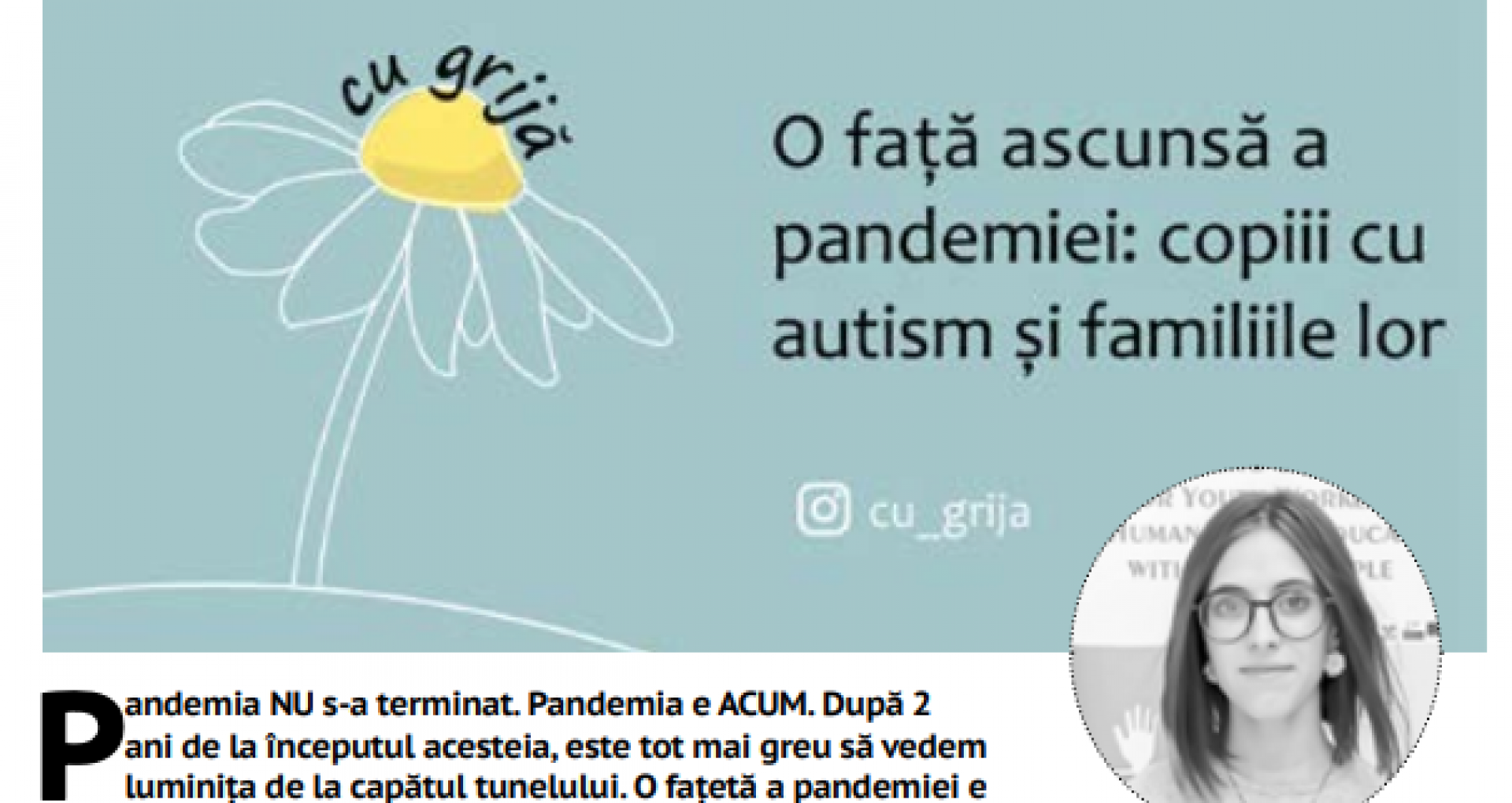 O față nevăzută a pandemiei: copiii cu autism și familiile lor
