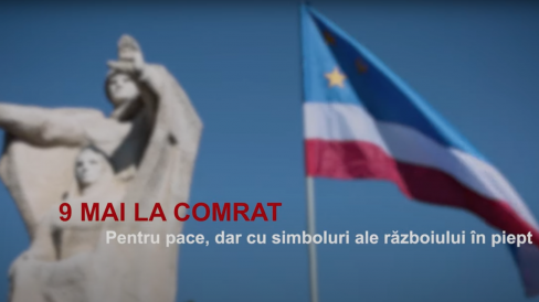 VIDEO/ 9 mai la Comrat. Pentru pace, dar cu simboluri ale războiului în piept