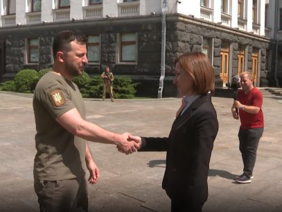 VIDEO / Maia Sandu s-a întâlnit la Kiev cu Volodimir Zelensky