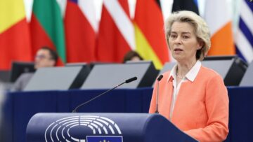 Președinta Comisiei Europene, Ursula von der Leyen, la Strasbourg. 12 martie. Foto: Europa Liberă România