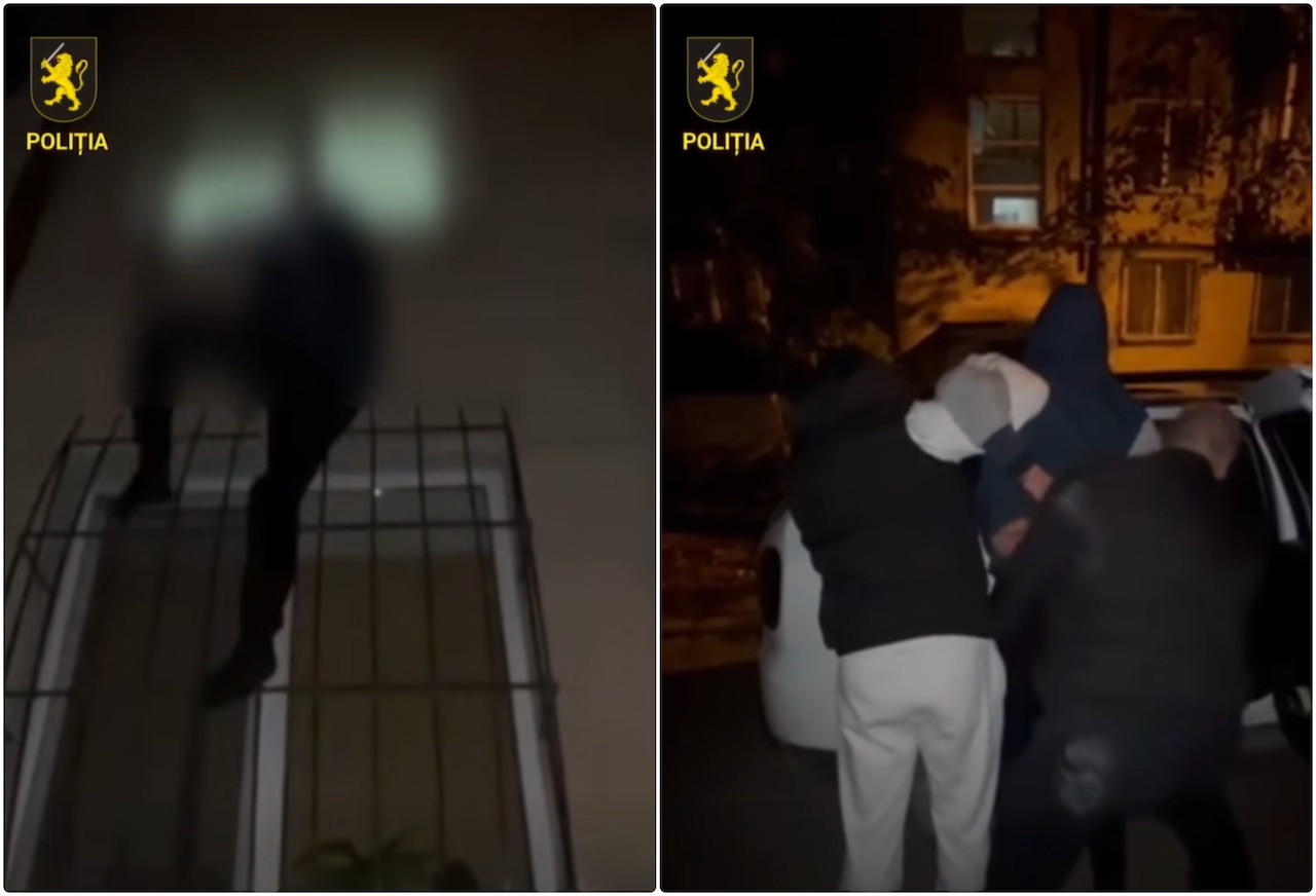 VIDEO/ Un bărbat aflat în căutare după ce a fost condamnat la închisoare pentru viol, a fost reținut. În momentul intervenției, bărbatul a încercat să fugă prin balconul locuinței