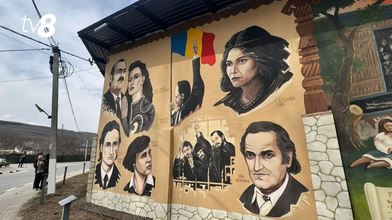 FOTO/ Muralul „Maluri de Prut”, inaugurat într-un sat din Călărași. „Un simbol al identității noastre, al istoriei și al legăturii dintre oamenii de pe ambele maluri ale Prutului”