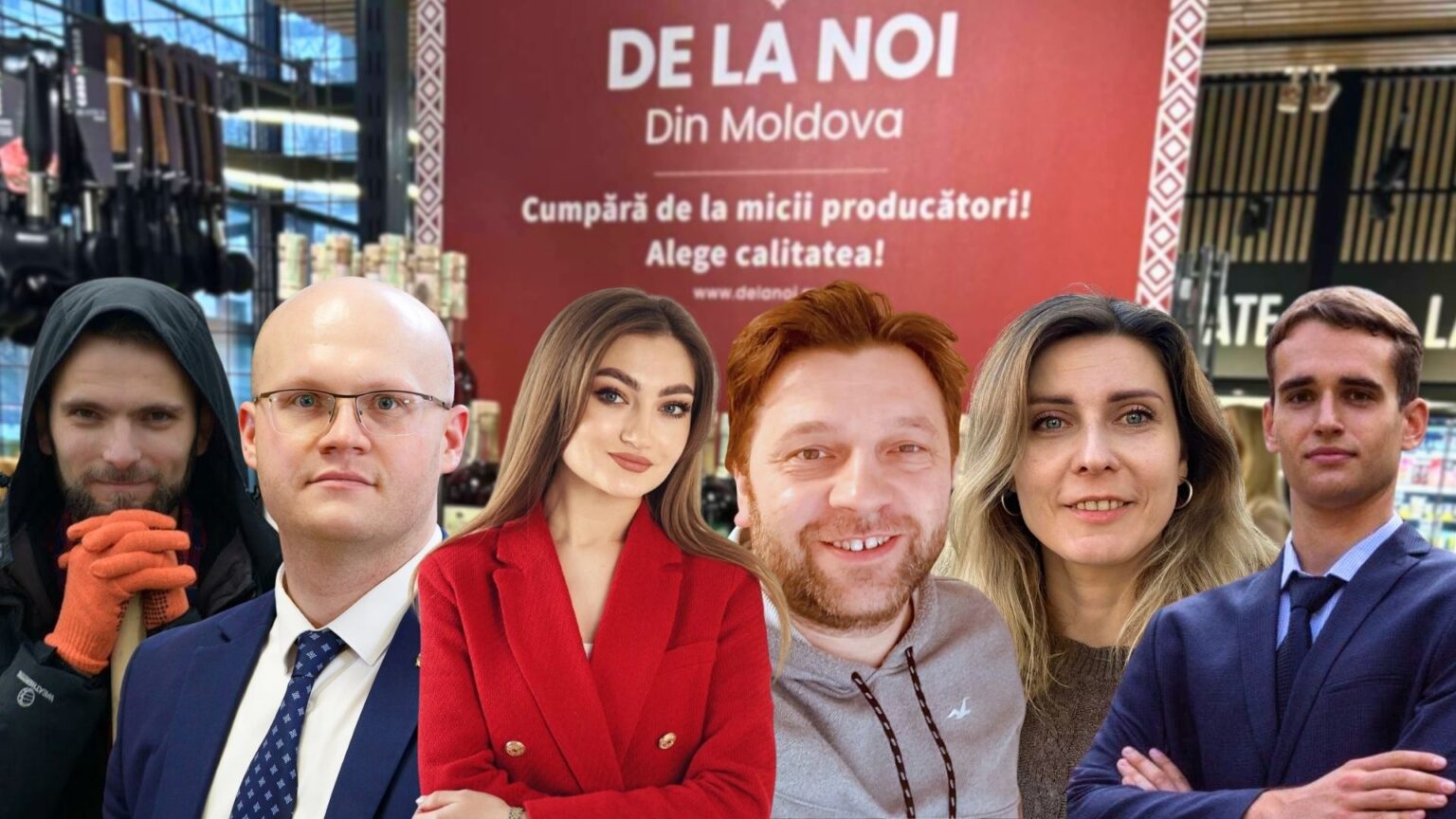 Dumitru Alaiba, foștii săi consilieri și un membru al CSP, printre fondatorii firmei care a lansat inițiativa „De la noi” din Moldova – proiect de sprijinire a micilor producători prin prezența pe rafturi dedicate în magazine