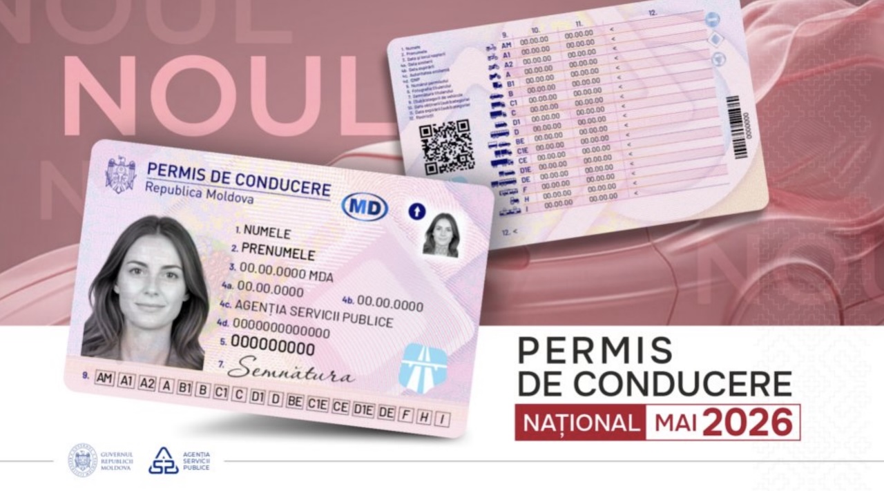 Cum vor arăta noile permise de conducere din R. Moldova. Noul model, prezentat de ASP