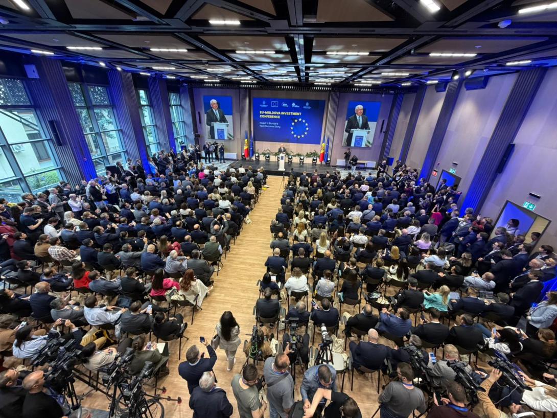 Investiții de peste 1 miliard de euro, anunțate la Conferința investițională R. Moldova – Uniunea Europeană. Premierul Alexandru Munteanu: „Moldova devine parte a economiei europene”