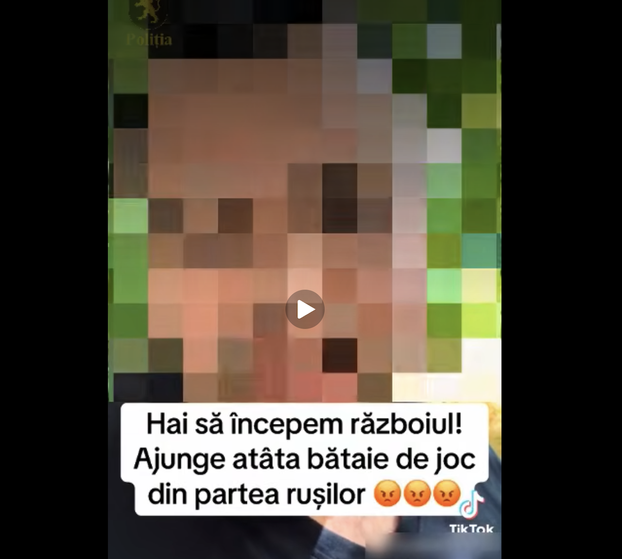 UPDATE/ Denumirea contului de TikTok, administratorul căruia este cercetat într-o cauză penală pentru propaganda războiului