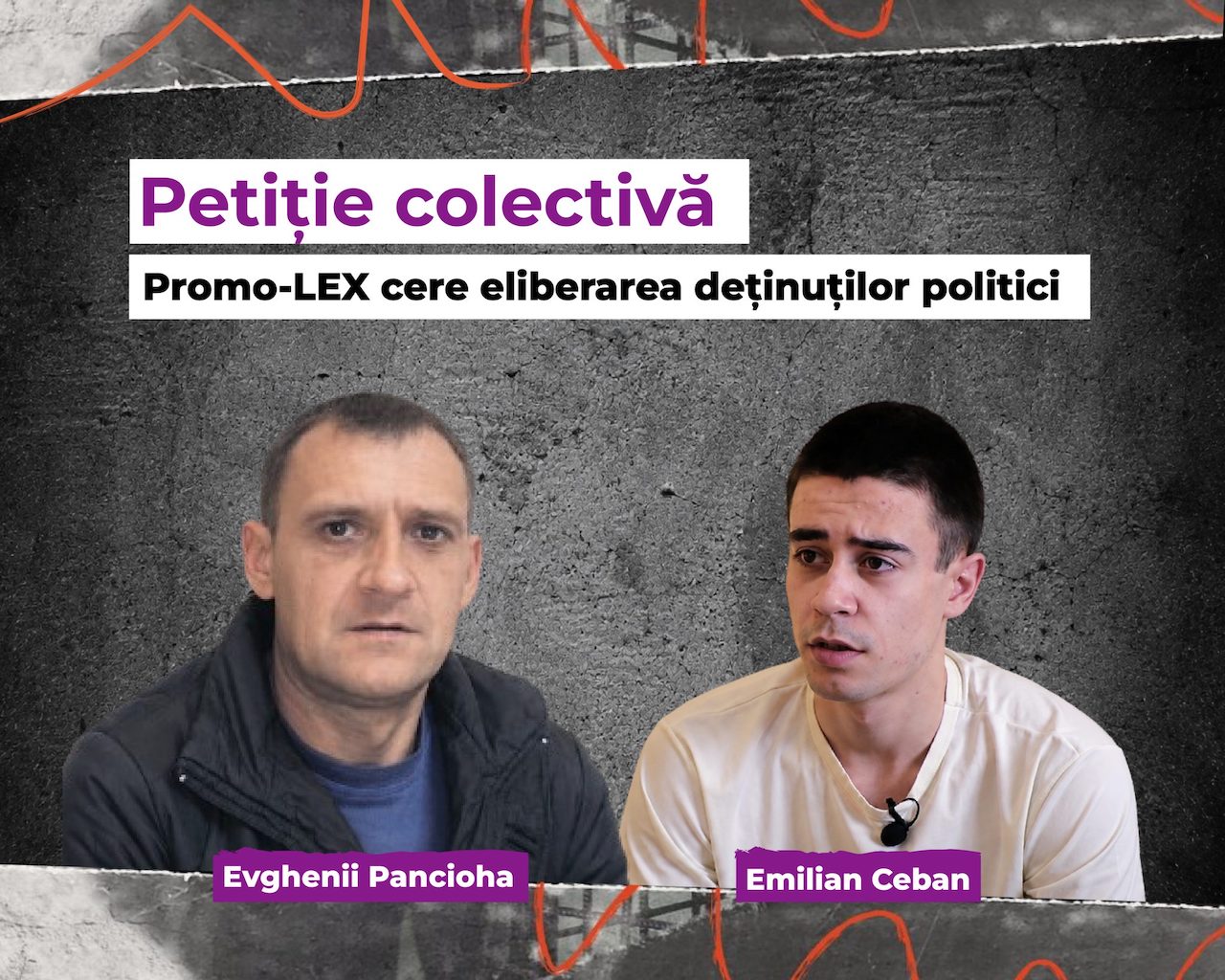 Petiție colectivă a membrilor Asociației Promo-LEX, pentru eliberarea a doi bărbați deținuți de Tiraspol, de mai mulți ani, pentru „trădare de patrie”: „ Nu exagerăm afirmând că Evghenii Pancioha riscă să moară în detenție ilegală”