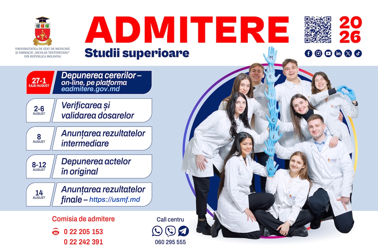 USMF „Nicolae Testemițanu” începe admiterea la studii superioare pentru cetățenii autohtoni