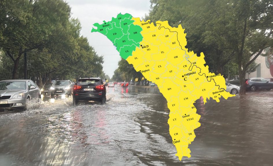 Ploi torențiale, grindină și vijelii: Codul galben de instabilitate atmosferică a fost prelungit