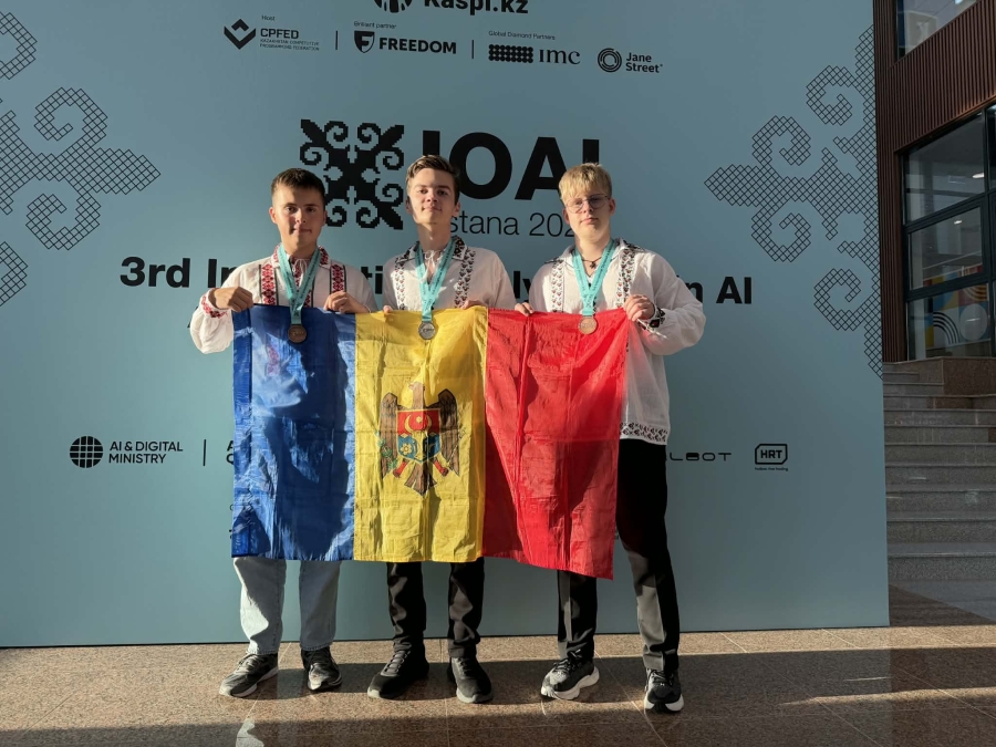 Argint și bronz pentru R. Moldova la Olimpiada Internațională de Inteligență Artificială