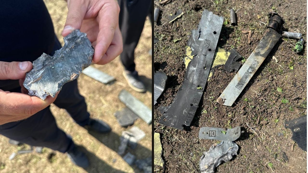 Imagini cu fragmentele de dronă descoperite de Poliție în urma exploziei de la Ștefan Vodă: „Obiectele urmează să fie examinate de specialiști”